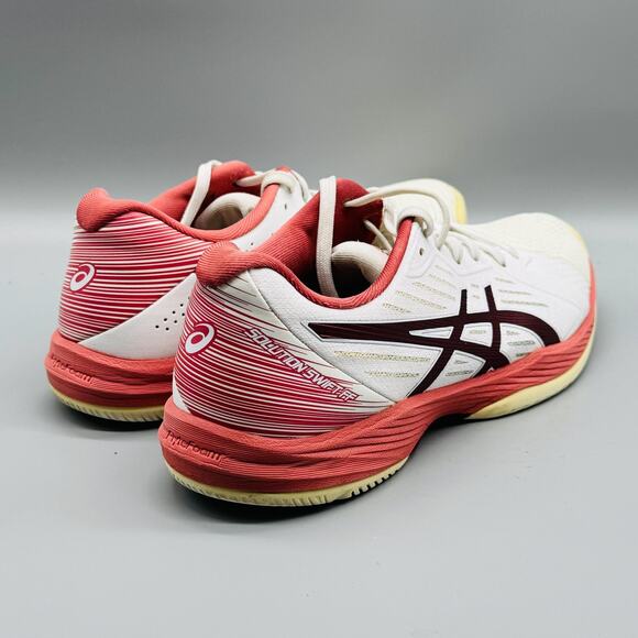 ASICS Shoes Womens 10 White Pink Solution Swift FF Court Tennis Sneakers Comfort - Picture 7 of 10